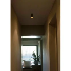 Lampe de plafond Faro Barcelona - Stan GU10 max 5W - Métal peint, fixation au plafond, ampoule non incluse - Noir