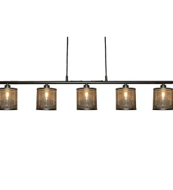 Lampe de plafond suspendu design industriel Plafonnier métal noir compatibles LED G9