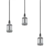 Lampe de plafond suspension design en métal satin mat E27 3 spots compatible LED