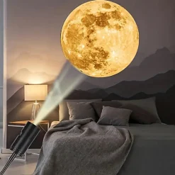 Lampe de projection LED Terre et Lune
