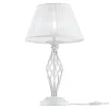 Lampe de table - Grace - Blanche avec or - 1 lumière - E14 - 56 cm de hauteur