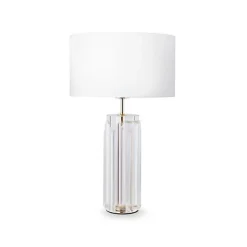 Lampe de table - Maytoni - Muse - Abat-jour rond doré - Métal et verre - IP20 - 60W