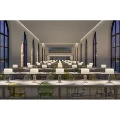 Lampe de table - Maytoni - Muse - Abat-jour rond doré - Métal et verre - IP20 - 60W