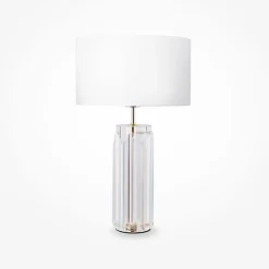 Lampe de table - Maytoni - Muse - Abat-jour rond doré - Métal et verre - IP20 - 60W