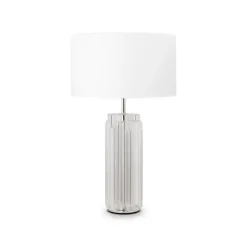 Lampe de table - Maytoni - Muse - Abat-jour rond - Chrome - E27 - 60W
