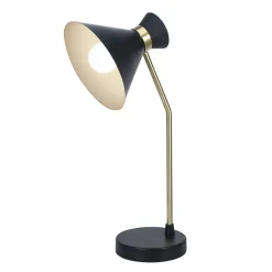 Lampe de table Apennin GoodHome E27 noir mat