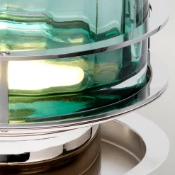 Lampe de table Arno - Vert - Nickel poli