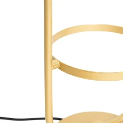 Lampe de table Art déco dorée avec verre blanc - Isabella