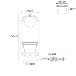 Lampe de table Art déco dorée avec verre blanc - Isabella