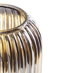 Lampe de table Art déco noire avec verre fumé - Banci