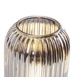 Lampe de table Art déco noire avec verre fumé - Banci