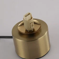 Lampe de table avec globe en verre transparent et base dorée G9 Varsovie