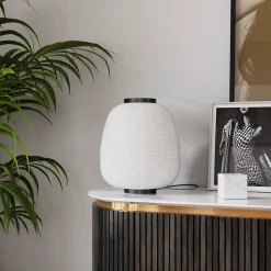 Lampe de table Bantry E27 15W ⌀30xH.34,5cm blanc GoodHome