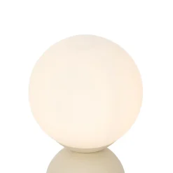 Lampe de table beige chic d'hôtel avec verre opale - Pallon Trend
