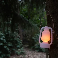 Lampe de table blanche effet flamme 22 cm - STORM MINI