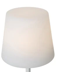 Lampe de table blanche rechargeable avec LED et variateur IP54 - Jude