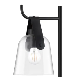 Lampe de table Calume E27 15W L.16xL.22,5xH.50cm noir GoodHome