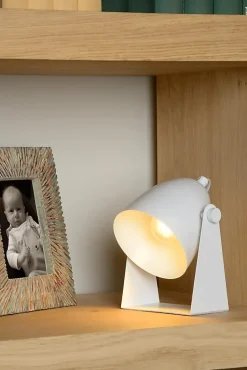 Lampe de table CHAGO en métal avec 1xE14 - Blanc - Lucide