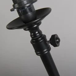 Lampe de table classique noire réglable sans abat-jour - Accia