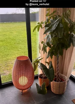 Lampe de table COLIN IP44 en synthétique avec LED intégré - Naturel - Lucide