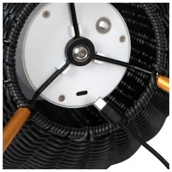 Lampe de table COLIN IP44 en synthétique avec LED intégré - Noir - Lucide