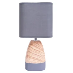 Lampe de table 'CREMONA' en céramique brune/grise avec douille E14, lampe de table pour le salon 31 cm de haut