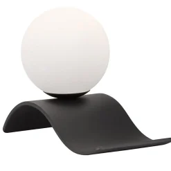 Lampe de table design culot E14 noire - Trio - Lara