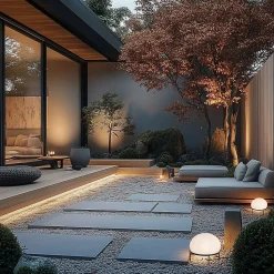 Lampe de table design d'extérieur noire - Jannie