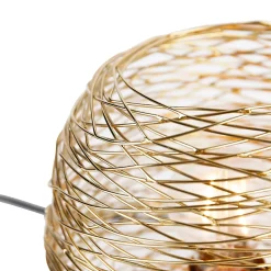 Lampe de table design dorée avec noir 20 cm - Sarella