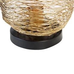Lampe de table design dorée avec noir 20 cm - Sarella