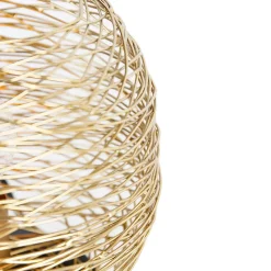 Lampe de table design dorée avec noir 20 cm - Sarella