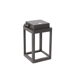 Lampe de table d'extérieur gris foncé avec LED rechargeable - Yara