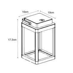 Lampe de table d'extérieur gris foncé avec LED rechargeable - Yara