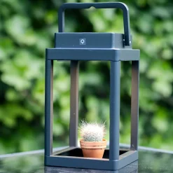 Lampe de table d'extérieur gris foncé avec LED rechargeable - Yara