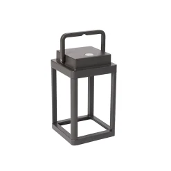 Lampe de table d'extérieur gris foncé avec LED rechargeable - Yara