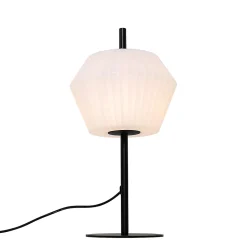 Lampe de table d'extérieur moderne noire avec abat-jour blanc IP44 - Robbert