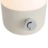 Lampe de table d'extérieur beige avec blanc, LED rechargeable IP44 incluse - Haard