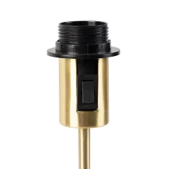 Lampe de table dorée réglable avec abat-jour gris clair 35 cm - Parte