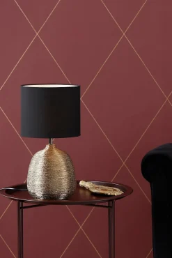 Lampe de table E27, max. 60W, IP20, or et noir - Markslöjd - Oscar