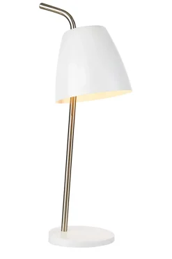 Lampe de table E14, max. 40W, IP20, blanc et acier - Markslöjd - Spin