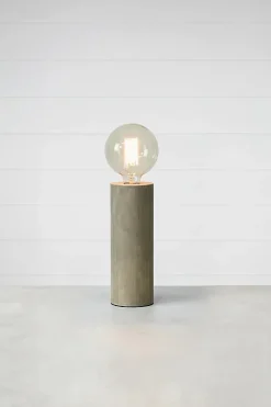 Lampe de table E27, 40W max, bois gris teinté, 28 cm - Markslöjd - Legna