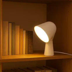 Lampe de table en ABS blanc Design moderne et compact, douille E14