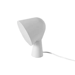 Lampe de table en ABS blanc Design moderne et compact, douille E14