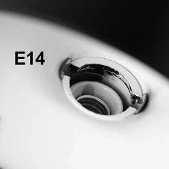 Lampe de table en ABS noir Design moderne et compact, douille E14