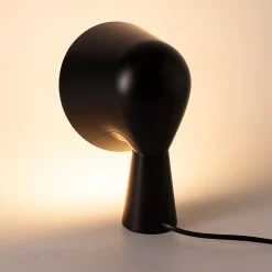 Lampe de table en ABS noir Design moderne et compact, douille E14