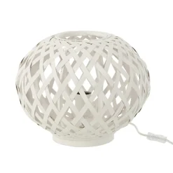 Lampe de table en bois blanc 32x32x28 cm