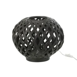 Lampe de table en bois noir 30x30x24.5 cm