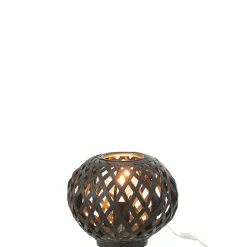 Lampe de table en bois noir 30x30x24.5 cm