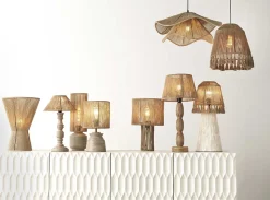 Lampe de table en jute couleur naturel