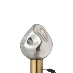 Lampe de table en métal et verre doré 25x25x38 cm